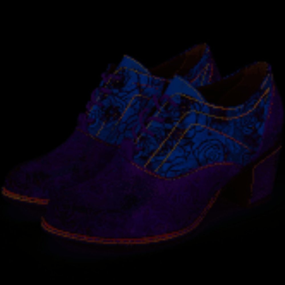 Handmade Leather Pumps - Purple, Gracosy - Picture 5 of 6